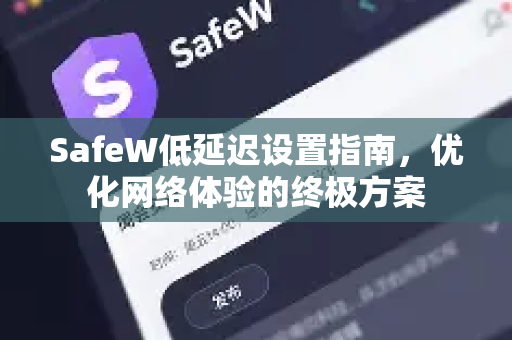 SafeW低延迟设置指南，优化网络体验的终极方案
